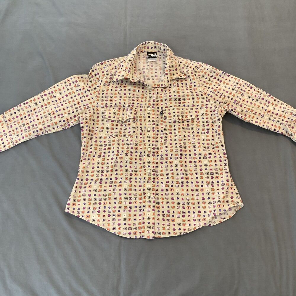 Printed Snap Closure, 3/4 Sleeve Shirt.